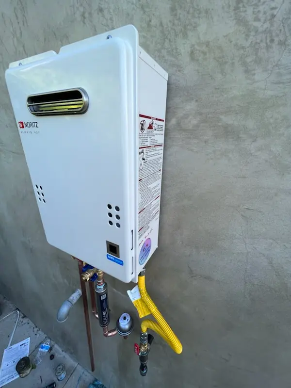 Tankless water heater installation for Shadow Wood homes